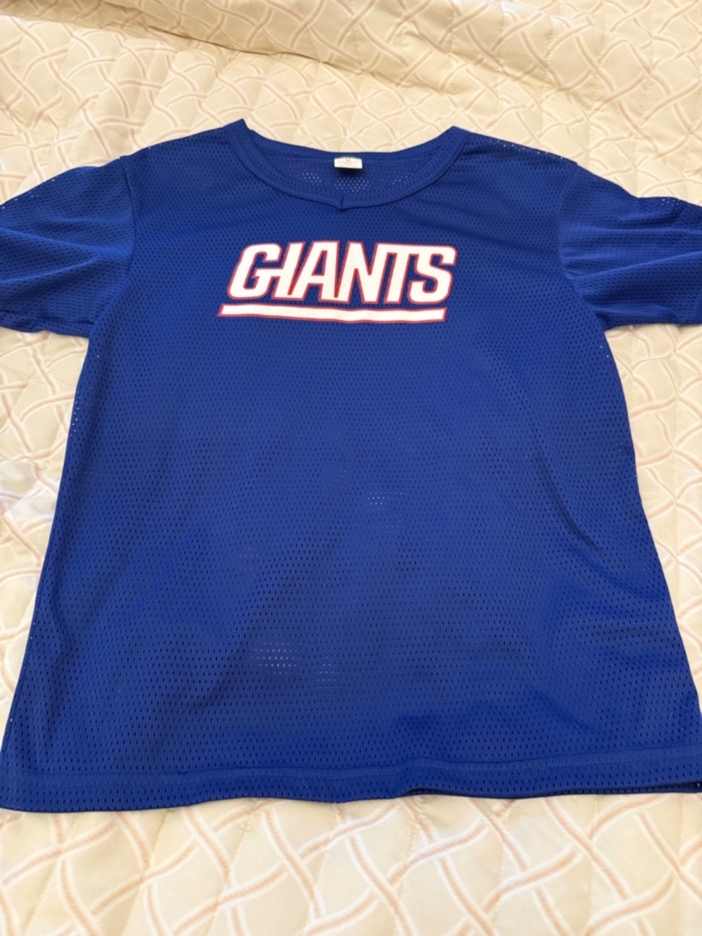 Giants Blue Mesh Athletic Tee